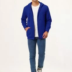 Allegra K Men's Sherpa Fleece Lined Hoodie Jacket Full-Zip Heavyweight Long Sleeves Sweatshirt With Pockets 55 Allegra K Men's Sherpa Fleece Lined Hoodie Jacket Full-Zip Heavyweight Long Sleeves Sweatshirt With Pockets