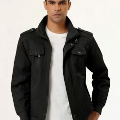 Allegra K Men's Windbreaker Stand Collar Zip Up Multi Pockets Cargo Jackets 36 Allegra K Men's Windbreaker Stand Collar Zip Up Multi Pockets Cargo Jackets