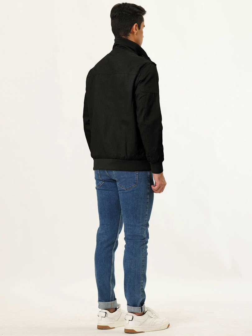 Allegra K Men's Windbreaker Stand Collar Zip Up Multi Pockets Cargo Jackets 20 Allegra K Men's Windbreaker Stand Collar Zip Up Multi Pockets Cargo Jackets