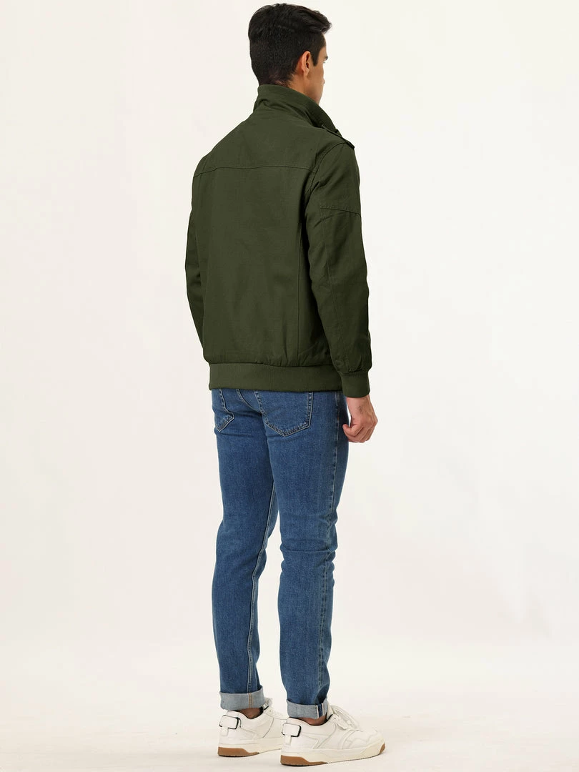 Allegra K Men's Windbreaker Stand Collar Zip Up Multi Pockets Cargo Jackets 8 Allegra K Men's Windbreaker Stand Collar Zip Up Multi Pockets Cargo Jackets