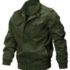 Allegra K Men's Windbreaker Stand Collar Zip Up Multi Pockets Cargo Jackets 22 Allegra K Men's Windbreaker Stand Collar Zip Up Multi Pockets Cargo Jackets