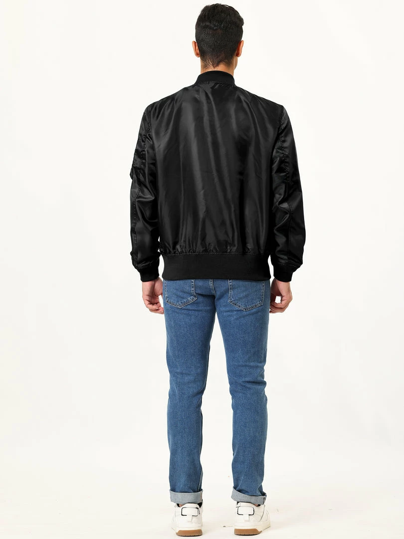 Allegra K Men's Bomber Jacket Casual Full Zipper Outwear Lightweight Flight Jackets Coat 8 Allegra K Men's Bomber Jacket Casual Full Zipper Outwear Lightweight Flight Jackets Coat