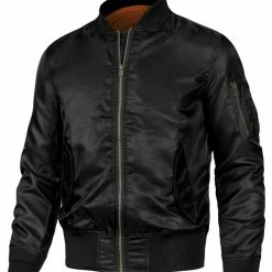 Allegra K Men's Bomber Jacket Casual Full Zipper Outwear Lightweight Flight Jackets Coat