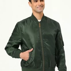 Allegra K Men's Bomber Jacket Casual Full Zipper Outwear Lightweight Flight Jackets Coat 30 Allegra K Men's Bomber Jacket Casual Full Zipper Outwear Lightweight Flight Jackets Coat