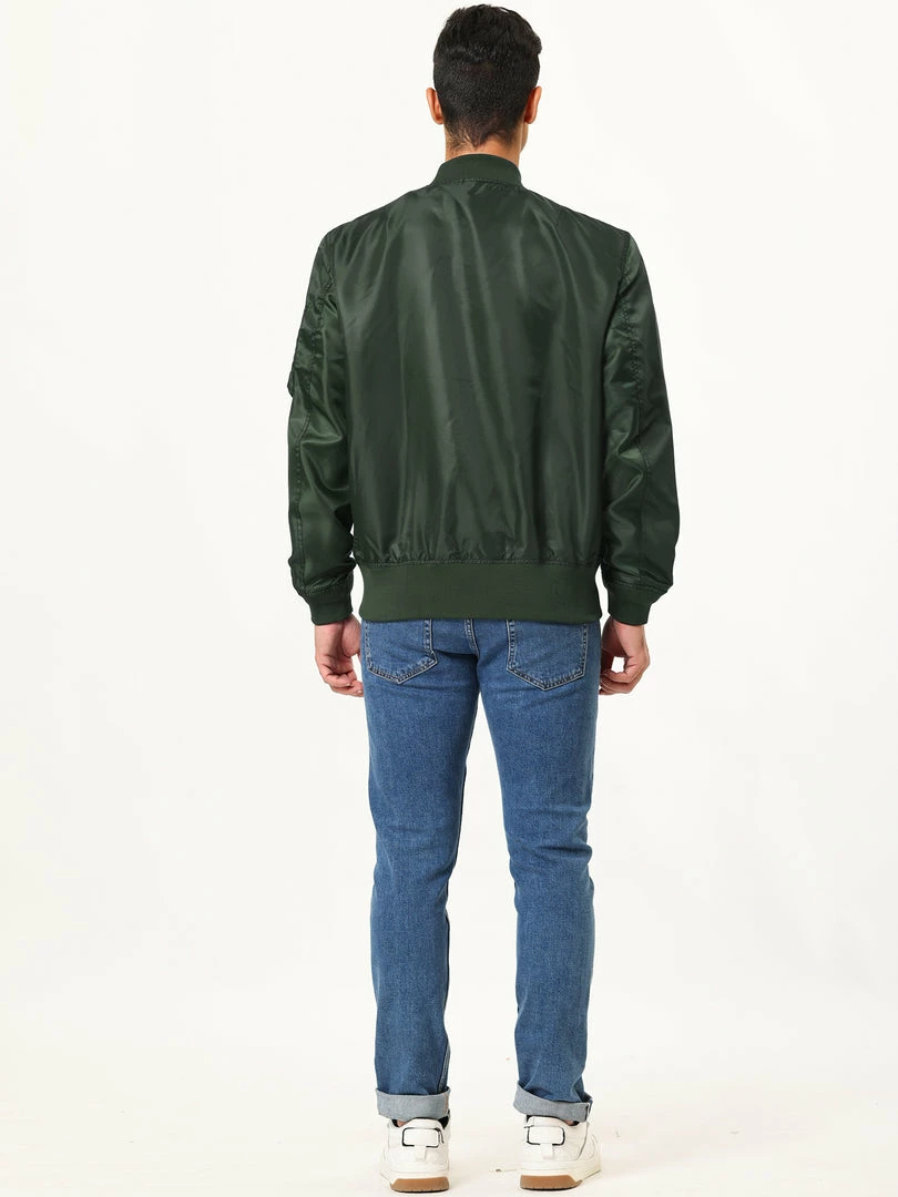 Allegra K Men's Bomber Jacket Casual Full Zipper Outwear Lightweight Flight Jackets Coat 14 Allegra K Men's Bomber Jacket Casual Full Zipper Outwear Lightweight Flight Jackets Coat