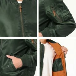 Allegra K Men's Bomber Jacket Casual Full Zipper Outwear Lightweight Flight Jackets Coat 33 Allegra K Men's Bomber Jacket Casual Full Zipper Outwear Lightweight Flight Jackets Coat