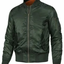 Allegra K Men's Bomber Jacket Casual Full Zipper Outwear Lightweight Flight Jackets Coat 28 Allegra K Men's Bomber Jacket Casual Full Zipper Outwear Lightweight Flight Jackets Coat