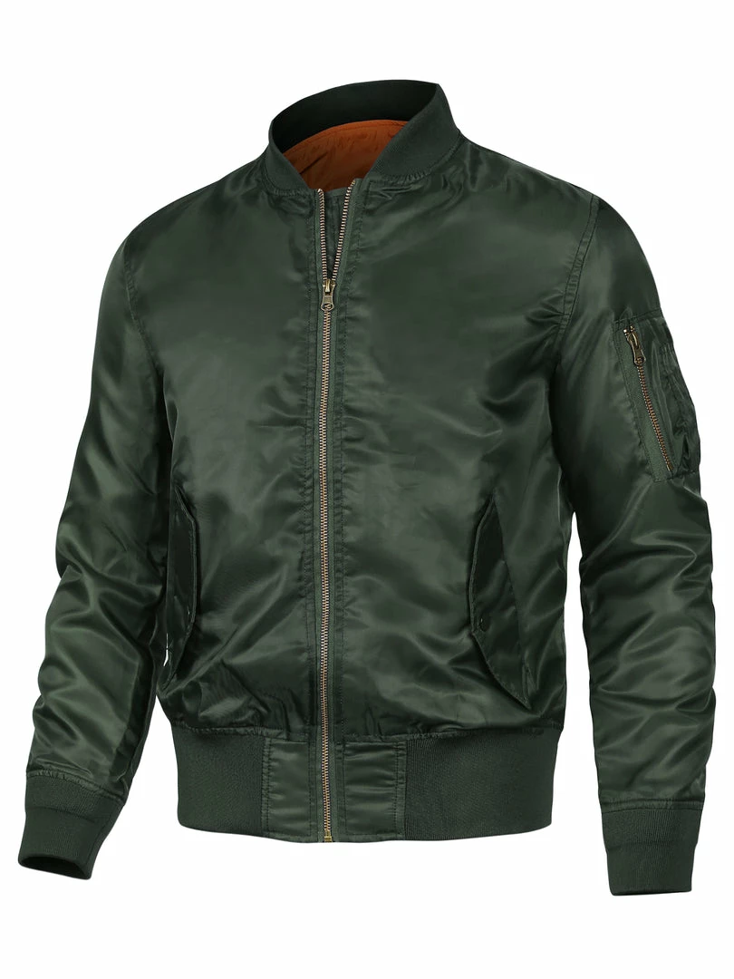 Allegra K Men's Bomber Jacket Casual Full Zipper Outwear Lightweight Flight Jackets Coat 10 Allegra K Men's Bomber Jacket Casual Full Zipper Outwear Lightweight Flight Jackets Coat