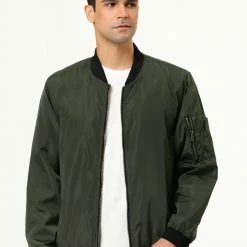 Allegra K Men's Varsity Bomber Jacket Zipper Lightweight Baseball Flight Jackets 30 Allegra K Men's Varsity Bomber Jacket Zipper Lightweight Baseball Flight Jackets