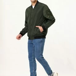 Allegra K Men's Varsity Bomber Jacket Zipper Lightweight Baseball Flight Jackets 31 Allegra K Men's Varsity Bomber Jacket Zipper Lightweight Baseball Flight Jackets