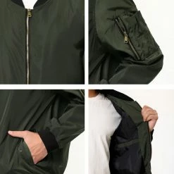 Allegra K Men's Varsity Bomber Jacket Zipper Lightweight Baseball Flight Jackets 33 Allegra K Men's Varsity Bomber Jacket Zipper Lightweight Baseball Flight Jackets