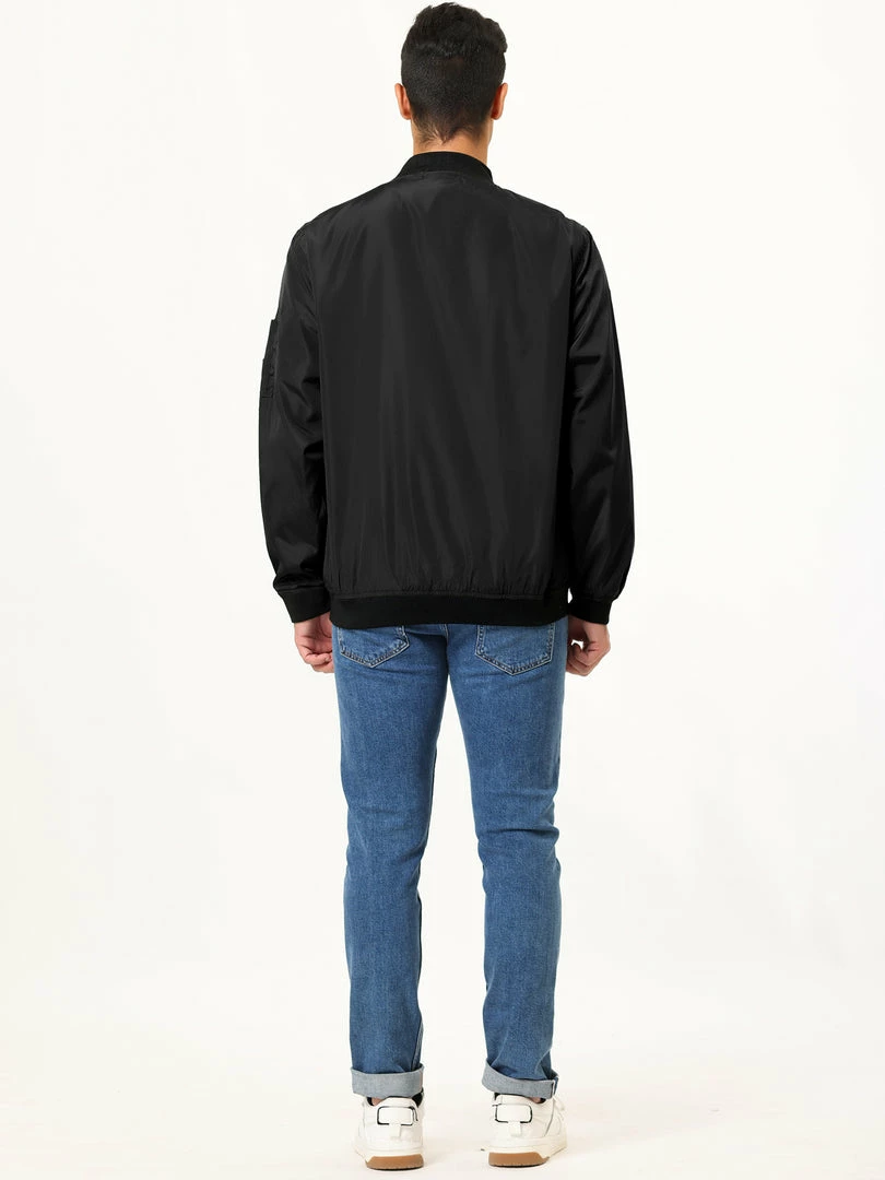 Allegra K Men's Varsity Bomber Jacket Zipper Lightweight Baseball Flight Jackets 26 Allegra K Men's Varsity Bomber Jacket Zipper Lightweight Baseball Flight Jackets