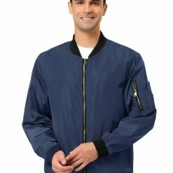 Allegra K Men's Varsity Bomber Jacket Zipper Lightweight Baseball Flight Jackets 41 Allegra K Men's Varsity Bomber Jacket Zipper Lightweight Baseball Flight Jackets