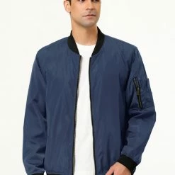 Allegra K Men's Varsity Bomber Jacket Zipper Lightweight Baseball Flight Jackets 42 Allegra K Men's Varsity Bomber Jacket Zipper Lightweight Baseball Flight Jackets