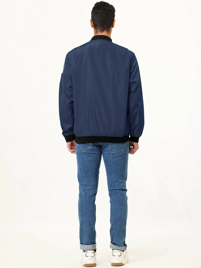 Allegra K Men's Varsity Bomber Jacket Zipper Lightweight Baseball Flight Jackets 20 Allegra K Men's Varsity Bomber Jacket Zipper Lightweight Baseball Flight Jackets