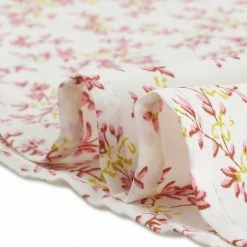 Allegra K Women's Ruffled Tie-Neck Layered Ruffle Elbow Sleeve Casual Floral Blouse