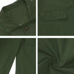 Allegra K Men's Lightweight Trench Coat Single Breasted Slim Fit Jacket Overcoat