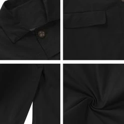 Allegra K Men's Lightweight Trench Coat Single Breasted Slim Fit Jacket Overcoat