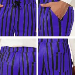 Allegra K Men's Business Striped Pants Color Block Drawstring Slim Fit Dress Trousers 15 Allegra K Men's Business Striped Pants Color Block Drawstring Slim Fit Dress Trousers