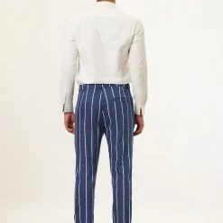 Allegra K Men's Dress Stripe Pants Slim Fit Flat Front Business Suit Trousers Pencil Pants 44 Allegra K Men's Dress Stripe Pants Slim Fit Flat Front Business Suit Trousers Pencil Pants