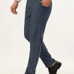 Allegra K Men's Dress Pants Casual Slim Fit Flat Front Skinny Pencil Long Pants Trousers