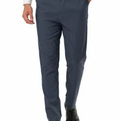 Allegra K Men's Dress Pants Casual Slim Fit Flat Front Skinny Pencil Long Pants Trousers