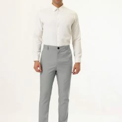 Allegra K Men's Dress Pants Casual Slim Fit Flat Front Skinny Pencil Long Pants Trousers