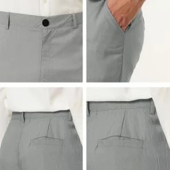 Allegra K Men's Dress Pants Casual Slim Fit Flat Front Skinny Pencil Long Pants Trousers