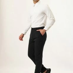 Allegra K Men's Dress Pants Casual Slim Fit Flat Front Skinny Pencil Long Pants Trousers