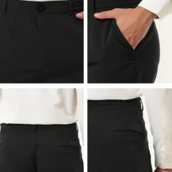 Allegra K Men's Dress Pants Casual Slim Fit Flat Front Skinny Pencil Long Pants Trousers