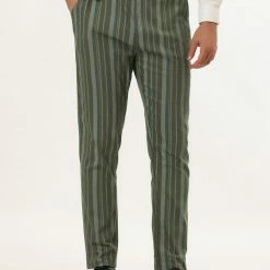 Allegra K Men's Business Trousers Contrast Color Slim Fit Flat Front Striped Dress Pants 23 Allegra K Men's Business Trousers Contrast Color Slim Fit Flat Front Striped Dress Pants