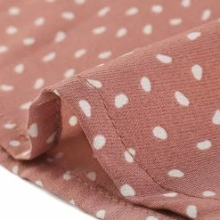 Allegra K Women's Polka Dots Short Sleeve Bow Tie Peter Pan Collar Chiffon Blouse