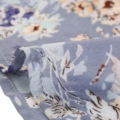 Allegra K Women's Work Office Floral Semi Sheer Blouses Stand Collar Puff Long Sleeve Chiffon Tops