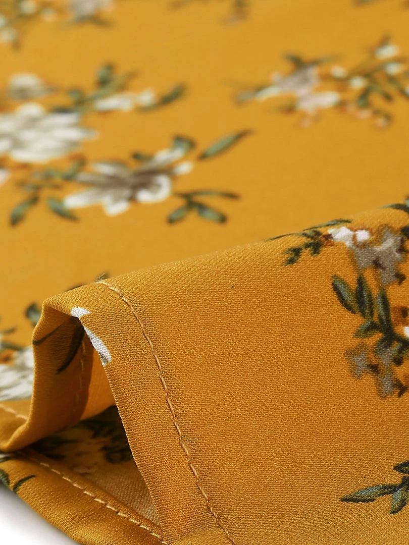 Allegra K Women's Ruffled Sleeve Blouse Frill Neck Self Tie Elegant Chiffon Floral Top 21 Allegra K Women's Ruffled Sleeve Blouse Frill Neck Self Tie Elegant Chiffon Floral Top