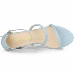 Allegra K Women's Open Toe Strappy Chunky Heels Sandals Shoes