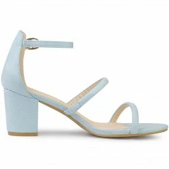 Allegra K Women's Open Toe Strappy Chunky Heels Sandals Shoes