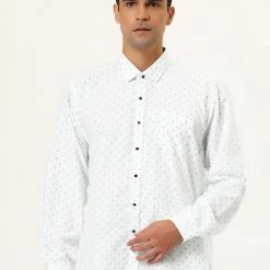 Allegra K Men's Shirts Long Sleeve Polka Dots Prints Slim Fit Button Up Casual Shirt 108 Allegra K Men's Shirts Long Sleeve Polka Dots Prints Slim Fit Button Up Casual Shirt