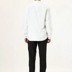 Allegra K Men's Shirts Long Sleeve Polka Dots Prints Slim Fit Button Up Casual Shirt 110 Allegra K Men's Shirts Long Sleeve Polka Dots Prints Slim Fit Button Up Casual Shirt