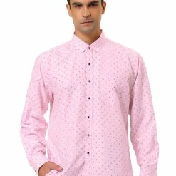 Allegra K Men's Shirts Long Sleeve Polka Dots Prints Slim Fit Button Up Casual Shirt 119 Allegra K Men's Shirts Long Sleeve Polka Dots Prints Slim Fit Button Up Casual Shirt
