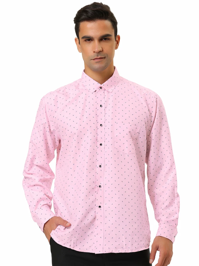 Allegra K Men's Shirts Long Sleeve Polka Dots Prints Slim Fit Button Up Casual Shirt 59 Allegra K Men's Shirts Long Sleeve Polka Dots Prints Slim Fit Button Up Casual Shirt