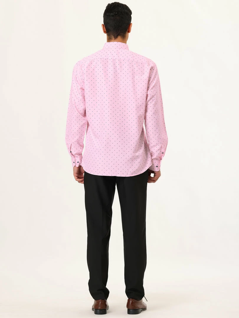 Allegra K Men's Shirts Long Sleeve Polka Dots Prints Slim Fit Button Up Casual Shirt 62 Allegra K Men's Shirts Long Sleeve Polka Dots Prints Slim Fit Button Up Casual Shirt