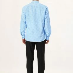 Allegra K Men's Shirts Long Sleeve Polka Dots Prints Slim Fit Button Up Casual Shirt 116 Allegra K Men's Shirts Long Sleeve Polka Dots Prints Slim Fit Button Up Casual Shirt