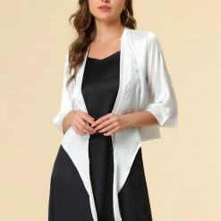 Allegra K Women's Casual Tie Front Open Cardigan 29 Allegra K Women's Casual Tie Front Open Cardigan