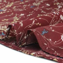 Allegra K Women's Floral Smocked Waist Puff Sleeve Self-Tie Neck Mini Dress