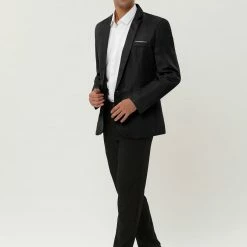 Allegra K Men's Dress Slim Fit Blazer Single Breasted One Button Business Suit Sports Coat