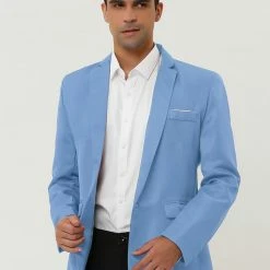 Allegra K Men's Dress Slim Fit Blazer Single Breasted One Button Business Suit Sports Coat