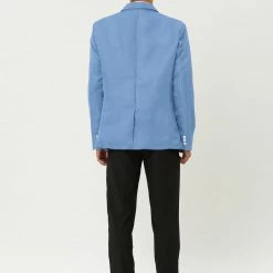 Allegra K Men's Dress Slim Fit Blazer Single Breasted One Button Business Suit Sports Coat