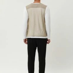 Allegra K Men's Cargo Vest Lightweight Zipper Mesh Safari Sleeveless Jacket With Pockets