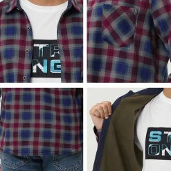 Allegra K Men's Fleece Lined Plaid Thicken Long Sleeve Winter Checked Shirt Jacket 87 Allegra K Men's Fleece Lined Plaid Thicken Long Sleeve Winter Checked Shirt Jacket