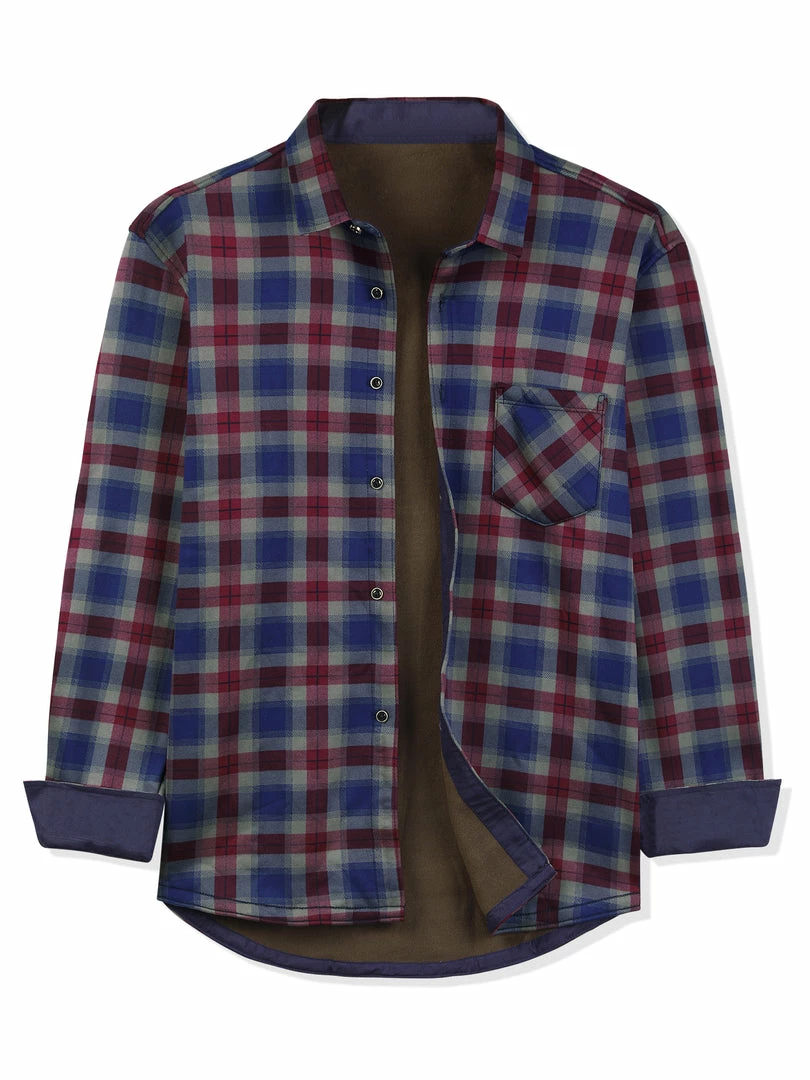 Allegra K Men's Fleece Lined Plaid Thicken Long Sleeve Winter Checked Shirt Jacket 40 Allegra K Men's Fleece Lined Plaid Thicken Long Sleeve Winter Checked Shirt Jacket